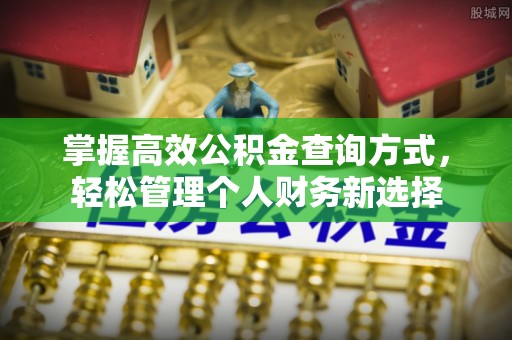 通州掌握高效公积金查询方式，轻松管理个人财务新选择
