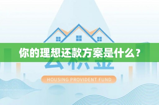 通州你的理想还款方案是什么？