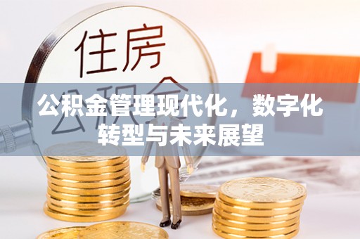 通州公积金管理现代化，数字化转型与未来展望